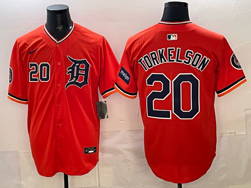 Men Detroit Tigers Torkelson orange Game Nike MLB Jersey 2026003